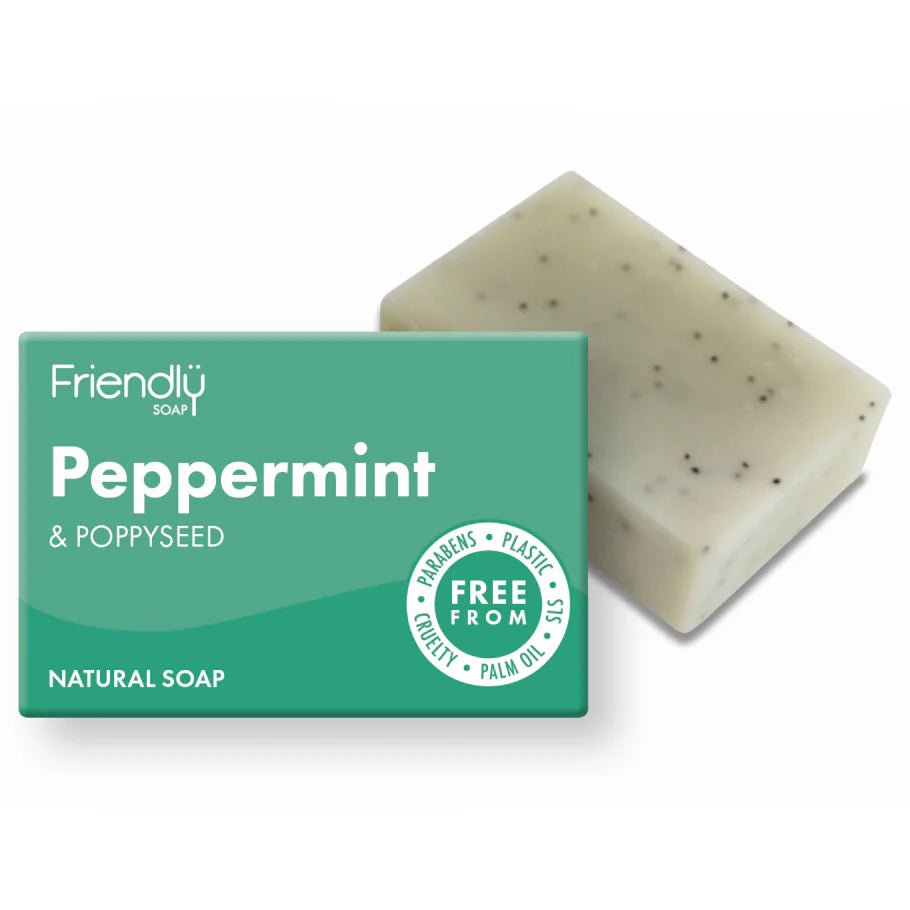 Piparmyntu og poppyseed sápa - Friendly Soap