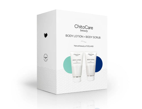 Body Lotion og Body Scrub gjafaaskja frá ChitoCare sem mýkir og frískar húðina