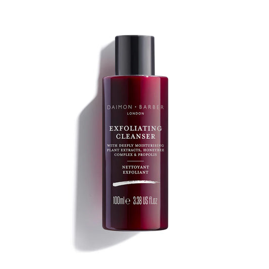 Exfoliating Cleanser bottle by Daimon Barber London on a white background